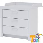 Todi White Bunny Pelenkázó toldalék 3 fiókos komódhoz