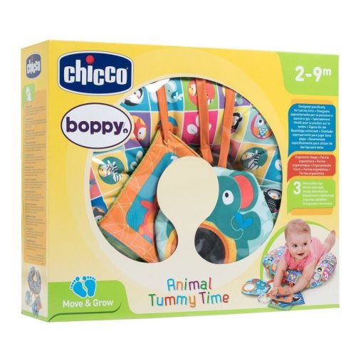 Chicco BOPPY® állatos hasaló babapárna (2-9 hó)csörgős-rágókás  sokszínű