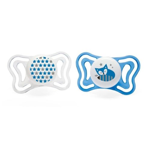 Chicco Physio Forma Light szilikon cumi 2 db, 6-16 hó kék csillagok- róka