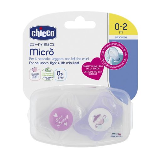 Chicco Physio Micro könnyű minicumi 0-2 hó (2 db-os) rózsaszín